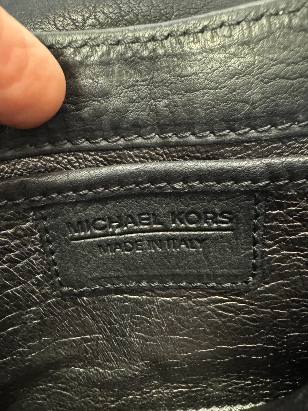 Michael Kors Black Leather Studded Chain Mini Handbag Vintage - Picture 10 of 16